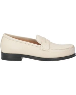 Sergio Rossi Cream Loafers Calfskin - White