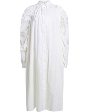 Circus Hotel Midi Dress Cotton, Polyamide, Elastane - White