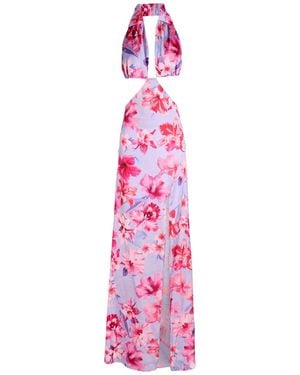 Pinko Lilac Maxi Dress Polyester - Pink