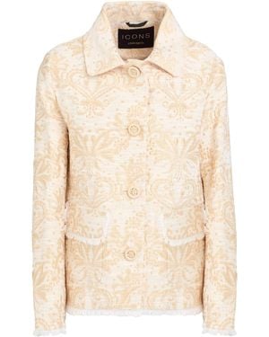Cinzia Rocca Icons Ivory Jacket Cotton, Acetate, Acrylic, Polyester - Natural