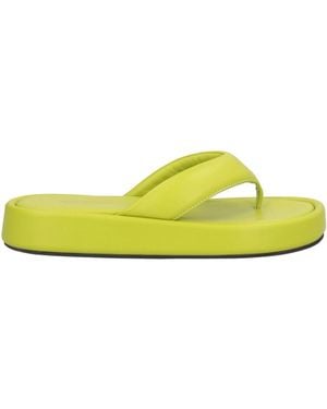 Semicouture Lime Thong Sandal Leather - Yellow