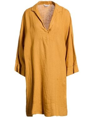 Caliban Marigold Midi Dress Linen - Yellow