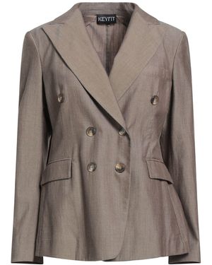 Keyfit Blazer Virgin Wool, Cotton - Brown