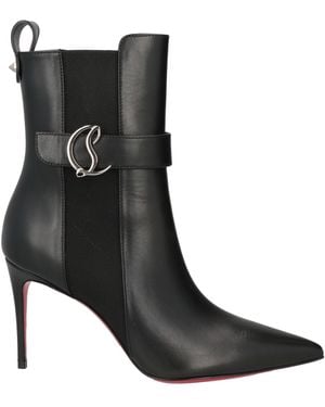 Christian Louboutin Ankle Boots Calfskin, Textile Fibres - Black