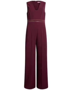 Rinascimento Burgundy Jumpsuit Polyester, Elastane - Purple