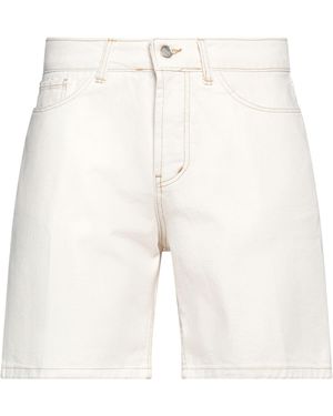3Dici Cream Denim Shorts Cotton - Natural
