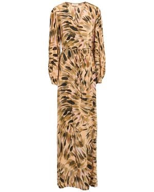 Momoní Apricot Maxi Dress Silk - Metallic