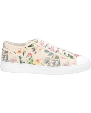 Doucal's Cream Sneakers Textile Fibers - White