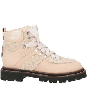 Peserico Blush Ankle Boots Leather - Natural