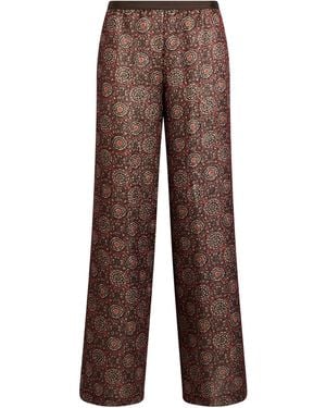 Siyu Trousers Wool, Lurex, Silk, Nylon, Cotton - Brown