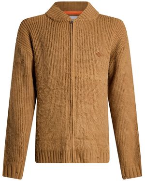 LE PAS SAGE Paris Camel Cardigan Acrylic, Wool - Brown
