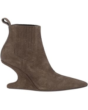 Rick Owens Ankle Boots Leather - Brown