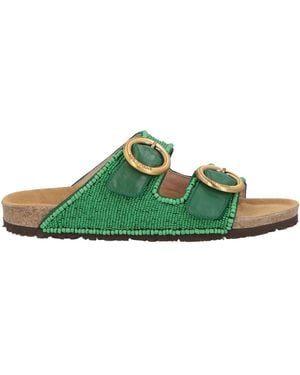 Maliparmi Sandals Textile Fibres - Green