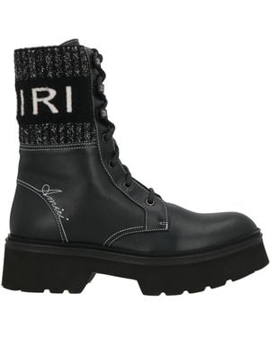 Amiri Ankle Boots Leather, Textile Fibers - Black