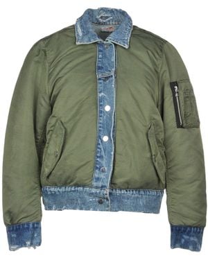 Amiri Reversible Denim & Nylon Bomber Jacket - Green
