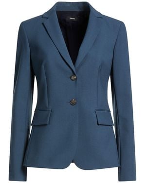Theory Slate Blazer Wool, Elastane - Blue