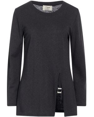 Clips Top Viscose, Virgin Wool, Polyamide - Black