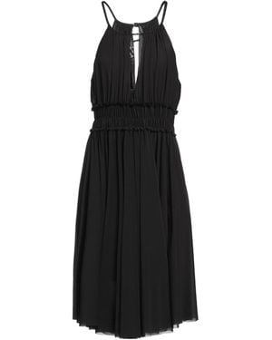 White Wise Midi Dress - Black