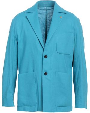 Barbati Blazer Linen, Viscose - Blue
