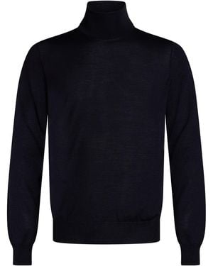 Lardini Midnight Turtleneck Virgin Wool - Blue