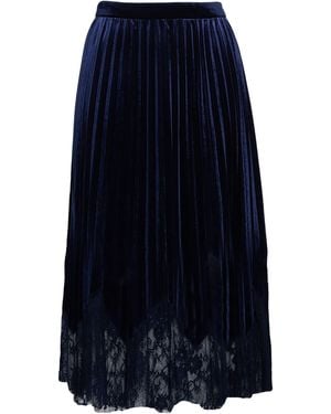 Clips Midi Skirt Polyester, Elastane - Blue