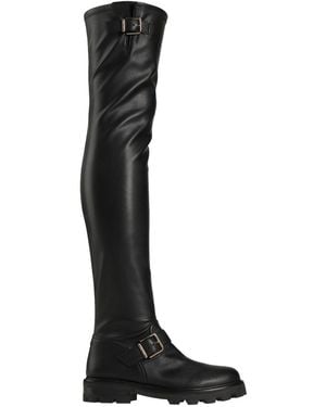 Jimmy Choo Biker Ii Leather Over-The-Knee Boots - Black
