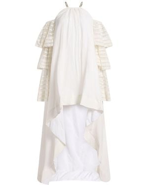 Amen Maxi Dress Cotton, Silk - White