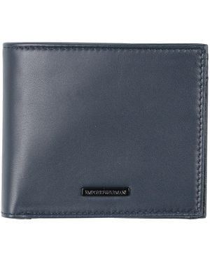 Emporio Armani Wallet Lambskin - Blue