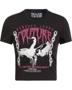 Versace Jeans Couture T-Shirt Cotton, Elastane - Black