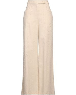 SKILLS & GENES Trousers Viscose, Polyester - Natural