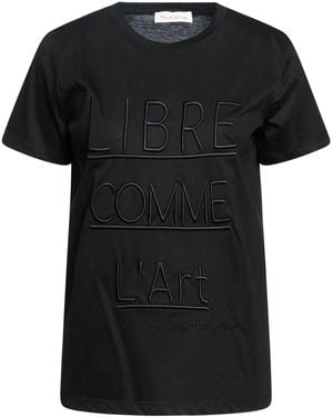 Manila Grace T-Shirt Cotton, Modal - Black