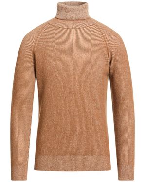 Moorer Camel Turtleneck Wool, Cashmere - Brown