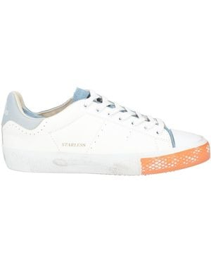 HIDNANDER Trainers Leather, Textile Fibres - White
