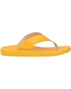 Ancient Greek Sandals Thong Sandal Cowhide - Yellow