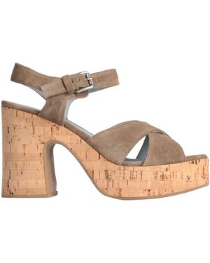 THE RO&F Sandals Leather - Gray