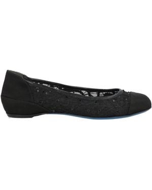 Loriblu Ballet Flats Textile Fibres - Black