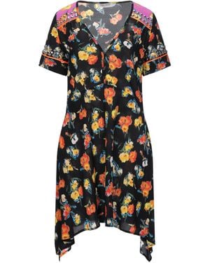 Angelo Marani Mini Dress Viscose, Elastane - Black