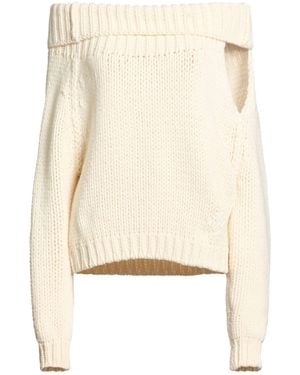 Blumarine Ivory Sweater Wool, Cashmere - Natural