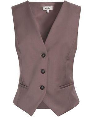 Dixie Khaki Tailored Vest Polyester, Viscose, Elastane - Natural