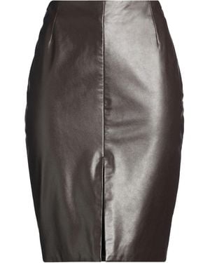 MVP WARDROBE Midi Skirt Polyester, Polyurethane - Gray