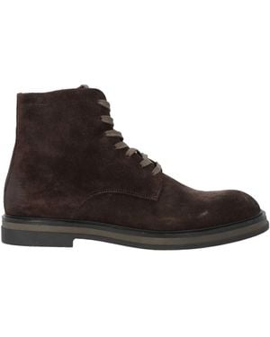 Ambitious Dark Ankle Boots Leather - Brown