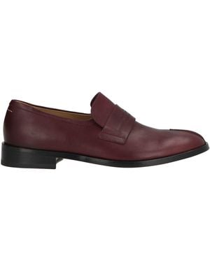 MM6 by Maison Margiela Burgundy Loafers Leather - Purple