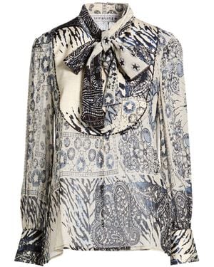 Shirtaporter Top Viscose, Silk, Elastane - Grey