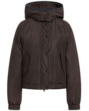 Brunello Cucinelli Dark Puffer Polyester, Cotton - Brown