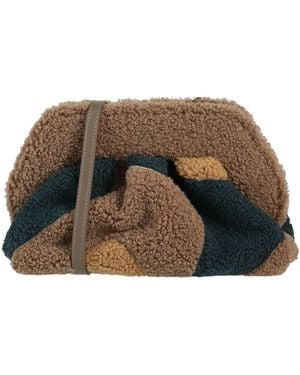 THEMOIRÈ Taupe Clutch Textile Fibers - Brown