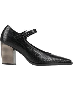 Zinda Court Shoes Leather - Black