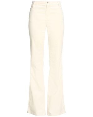 Ermanno Scervino Cream Pants Cotton, Modal, Elastane - White