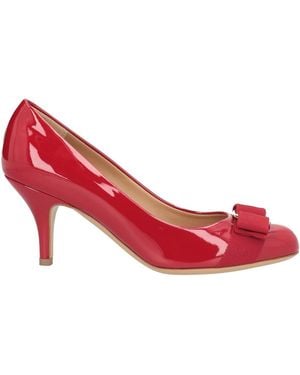 Ferragamo Court Shoes - Red
