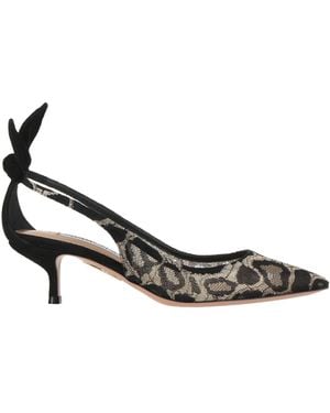 Aquazzura Court Shoes Vegetable Fibre, Leather - Metallic