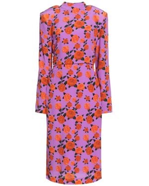 GIUSEPPE DI MORABITO Mauve Midi Dress Silk - Red